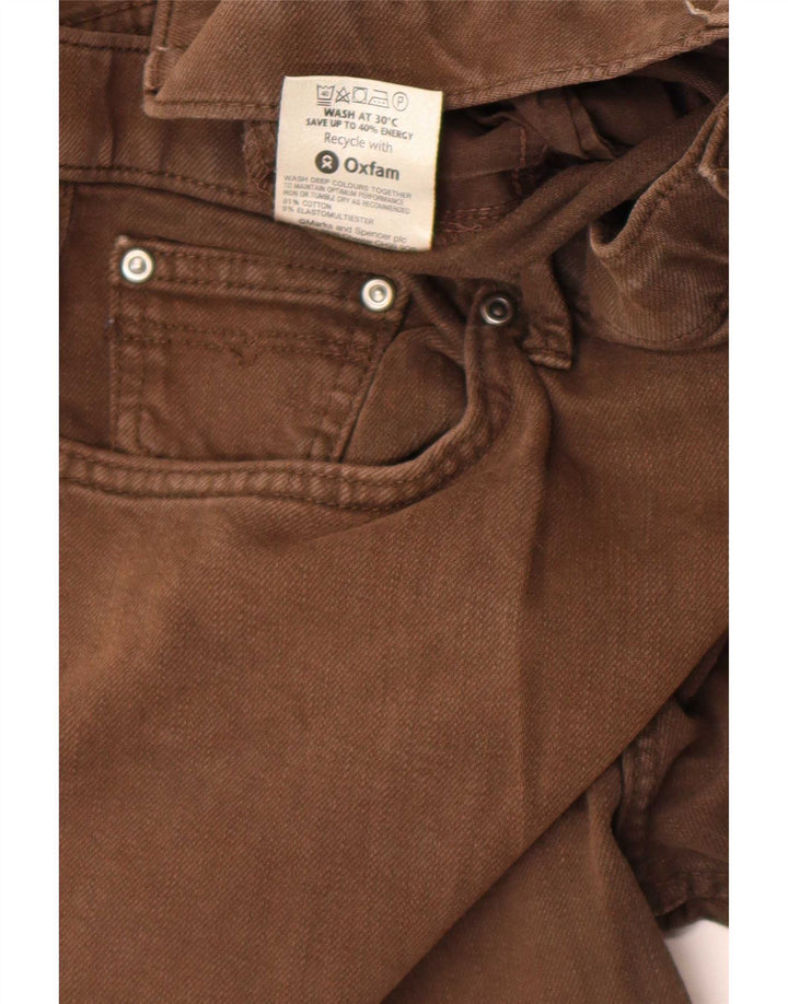 Женские прямые джинсы Marks & Spencer Blue Harbour W36 L31, коричневые, хлопковые