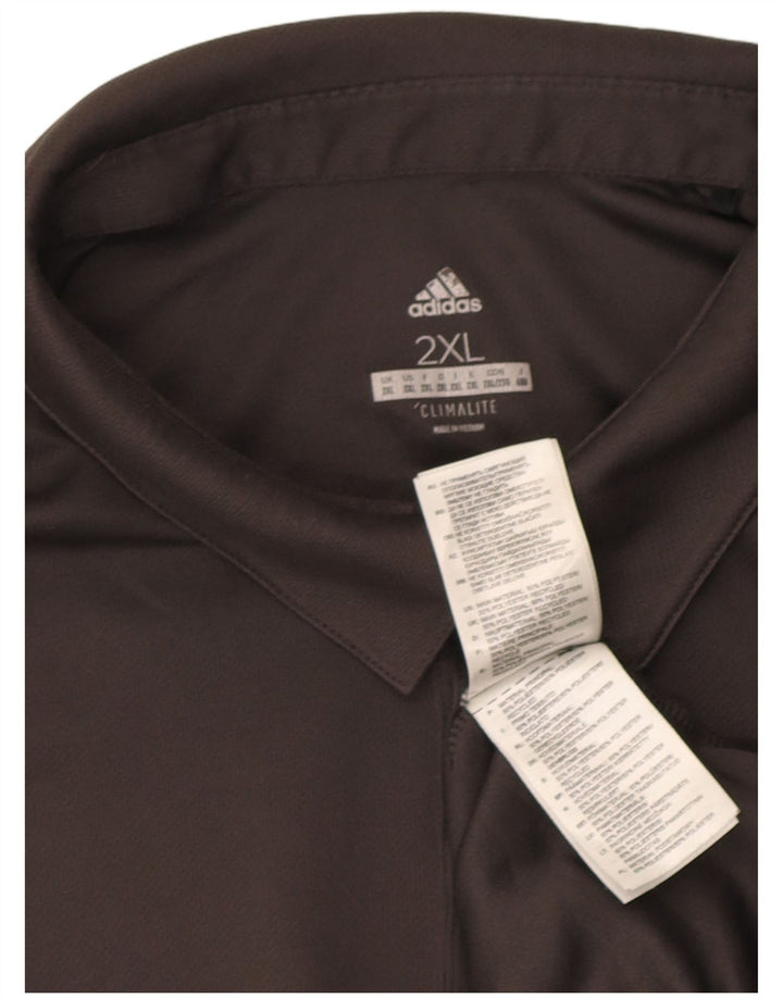 Мужская рубашка-поло Adidas Climalite 2XL серая, полиэстер