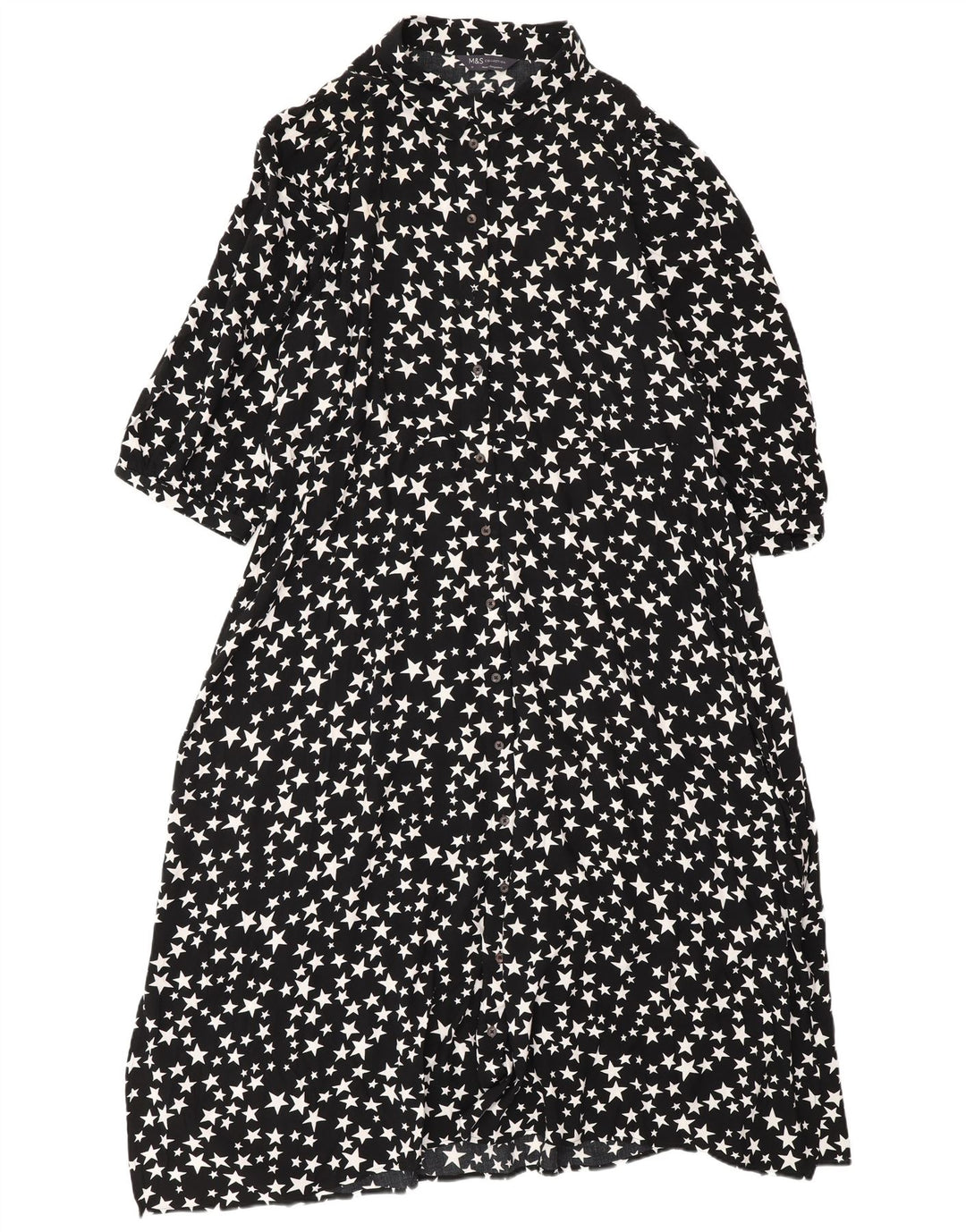 Женское платье макси с абстрактным узором Marks & Spencer UK 18 XL, черное