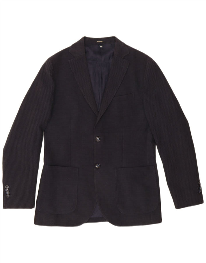 Мужской пиджак с 2 пуговицами Massimo Dutti EU 48, средний темно-синий ацетат