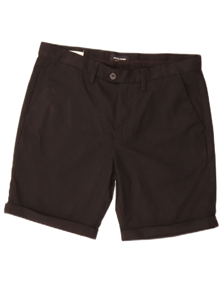 Мужские шорты чинос JACK & JONES Medium W30, черные, полиэстер