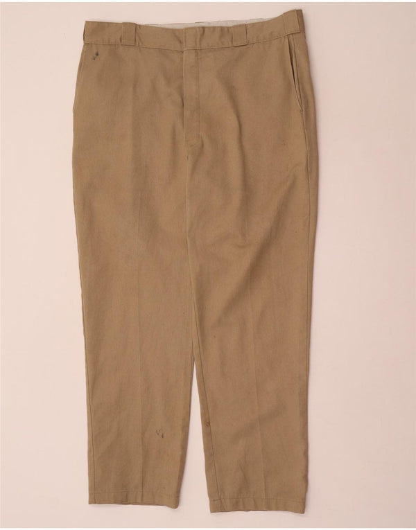 Мужские прямые брюки чинос Dickies W40 L32 бежевого цвета из полиэстера