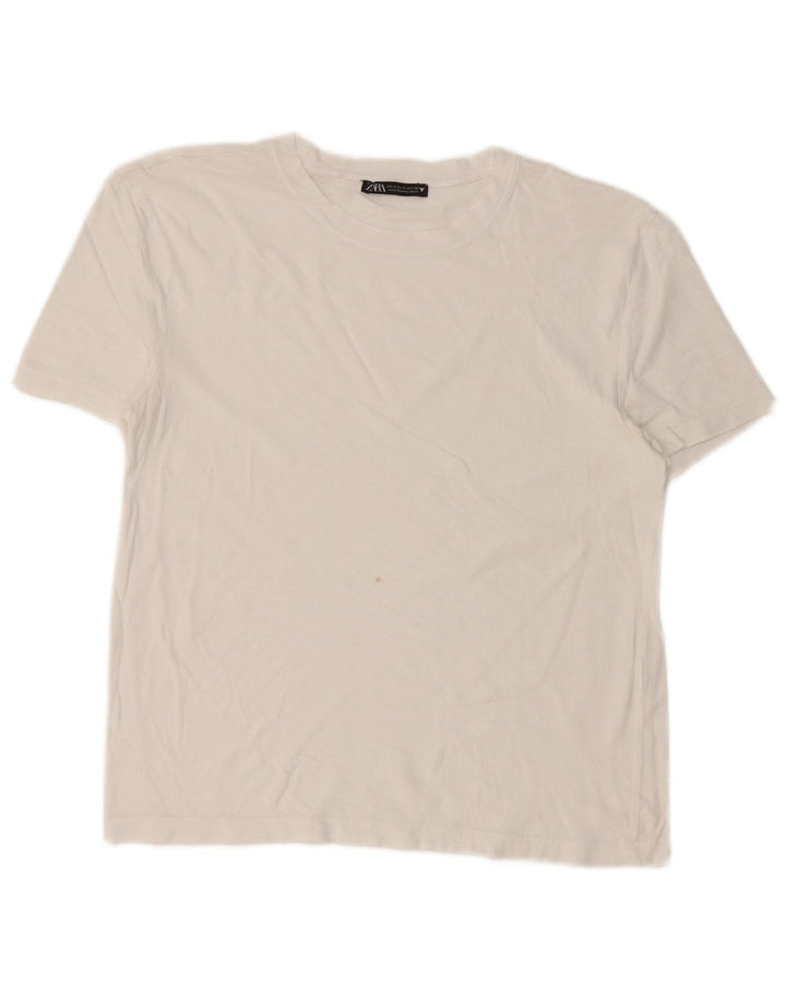 Женская футболка Zara Top UK 10, маленькая белая
