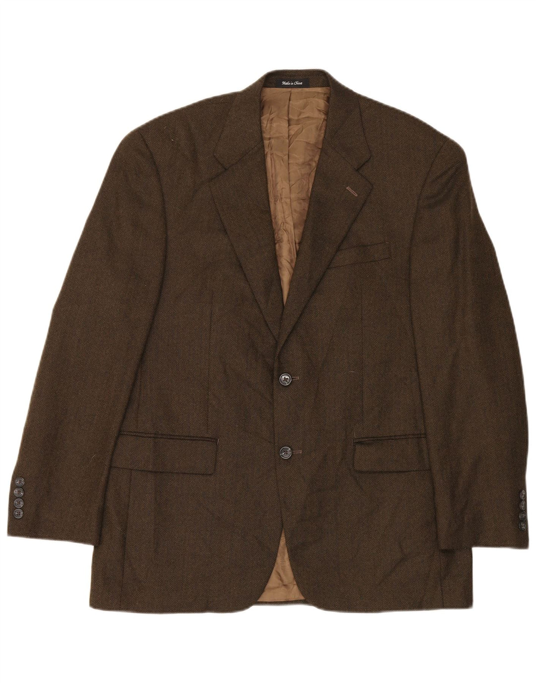 Мужской пиджак на 2 пуговицах Ralph Lauren UK 40, средний коричневый, классический
