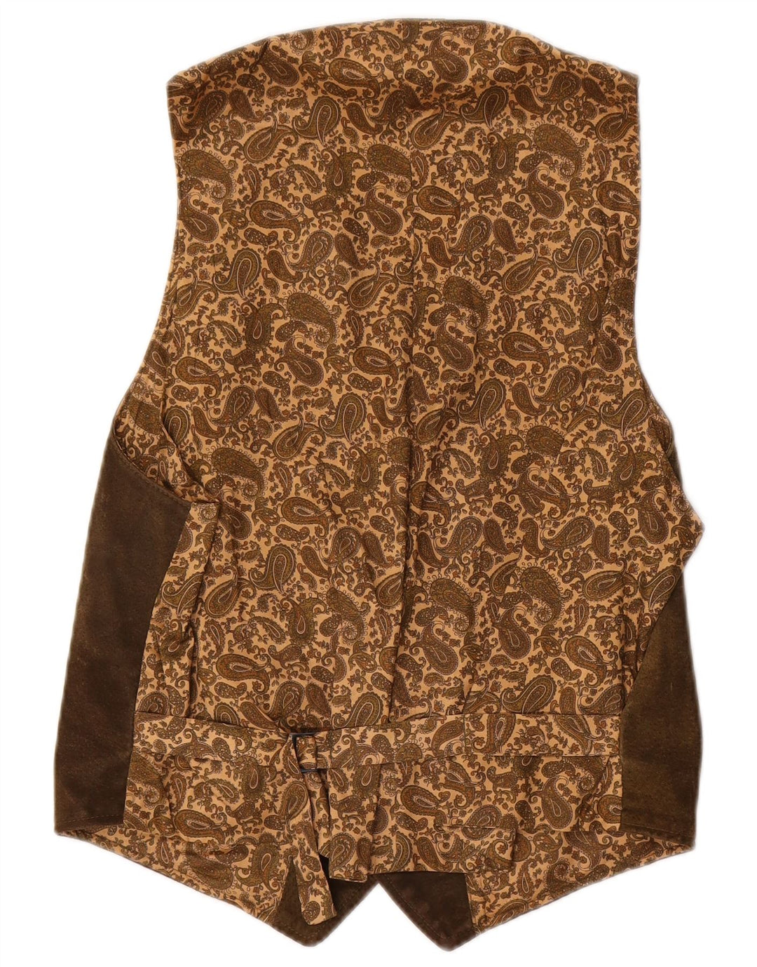 Винтажный мужской замшевый жилет IT 50 средний коричневый кожаный