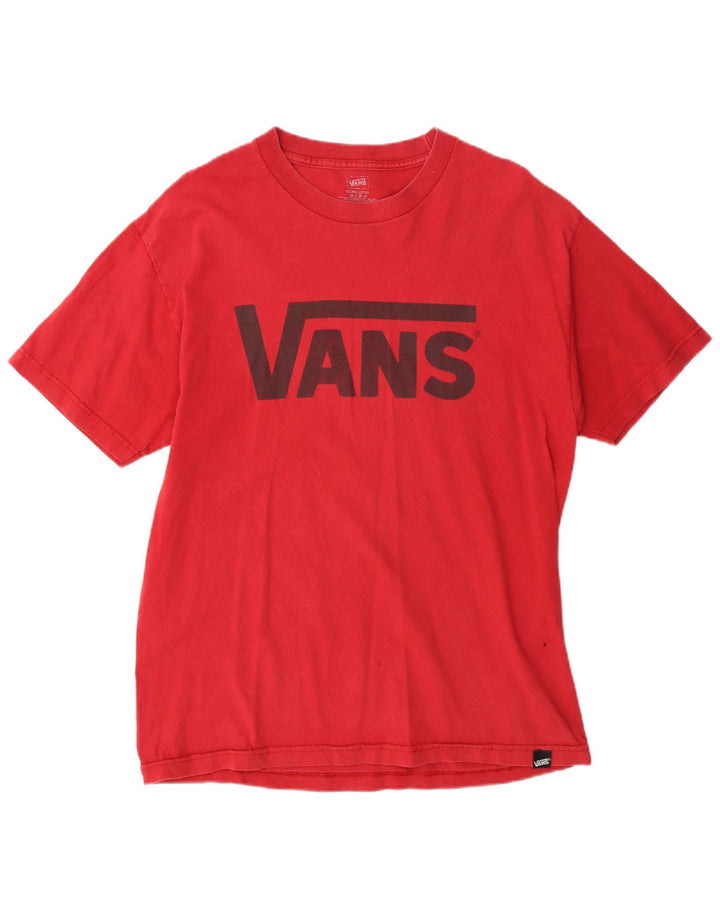 Мужская футболка с рисунком Vans, большая красная