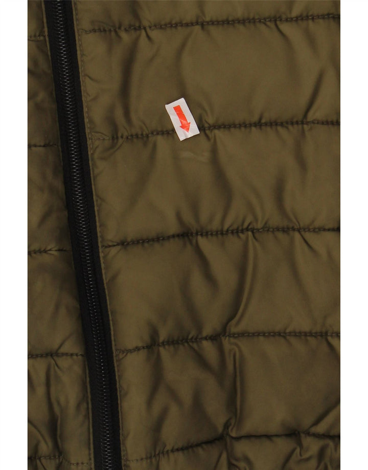 Мужская стеганая куртка Ellesse UK 36, маленький цвет хаки, полиэстер
