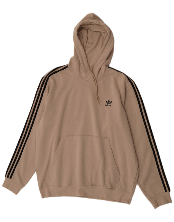 Мужской джемпер с капюшоном Adidas XL, бежевый, хлопок