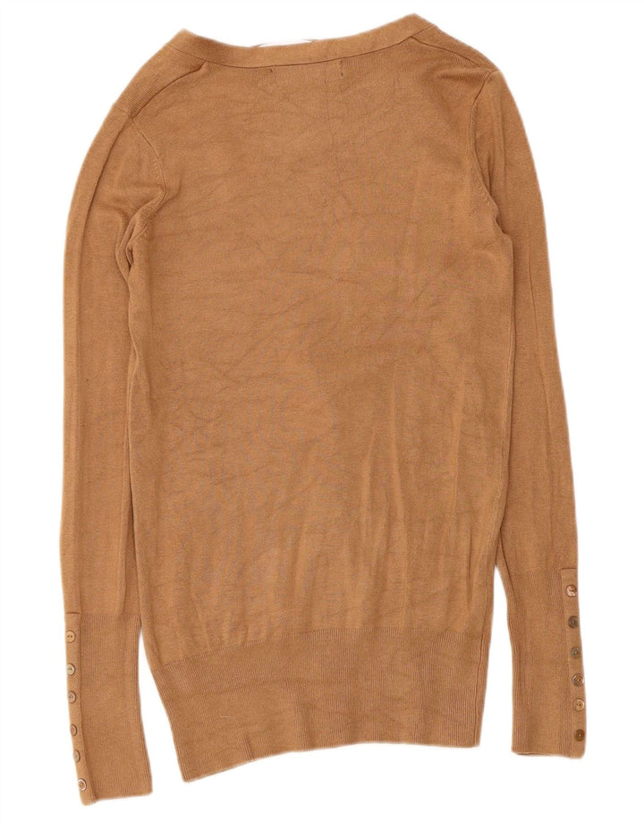 Женский кардиган Zara UK 10, маленький бежевый вискоза