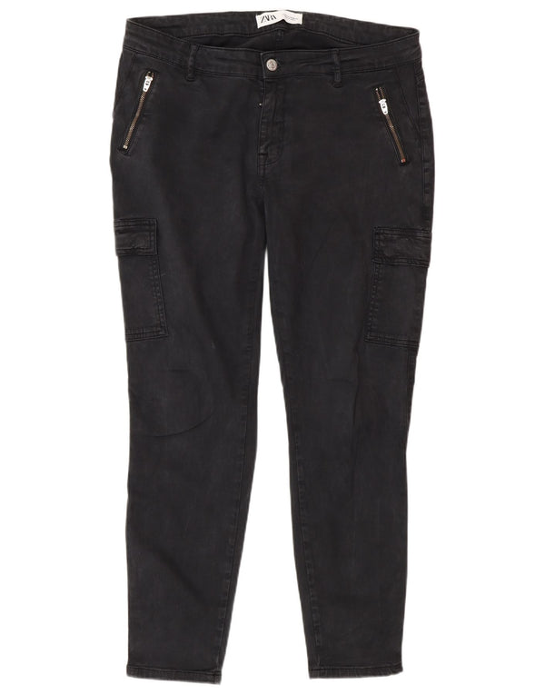 Женские брюки карго скинни Zara EU 40 Medium W30 L29, черные