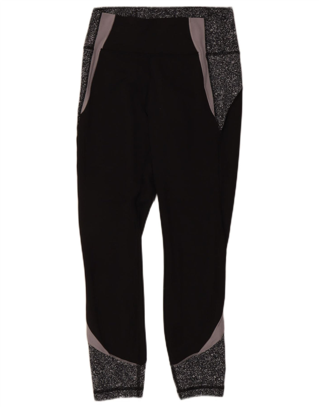 Женские леггинсы Lululemon UK 8, маленькие черные цветные блоки