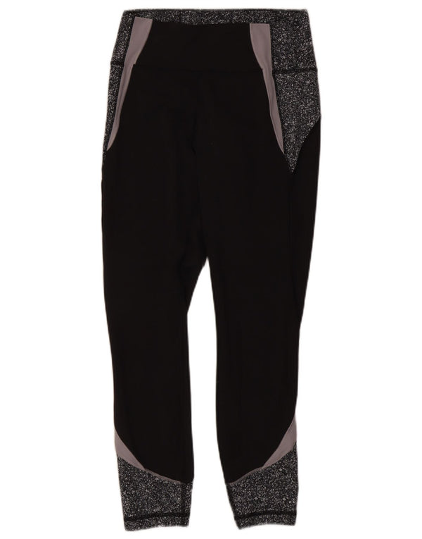 Женские леггинсы Lululemon UK 8, маленькие черные цветные блоки