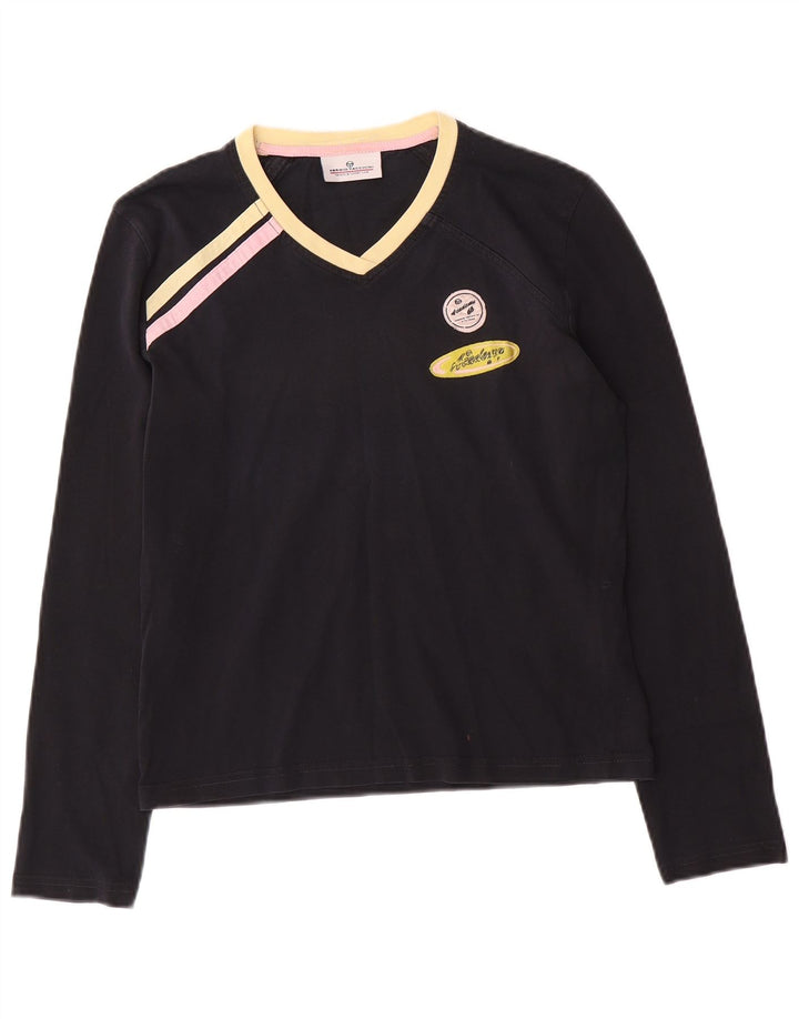 Женский топ с рисунком Sergio Tacchini IT 44, средний черный