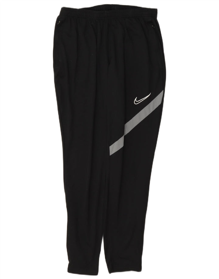 Мужские спортивные брюки Nike Dri Fit, большие черные полиэстер с цветными блоками