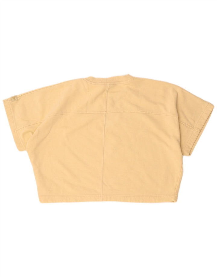 Женская укороченная футболка оверсайз Fila Top UK 14, средний бежевый хлопок