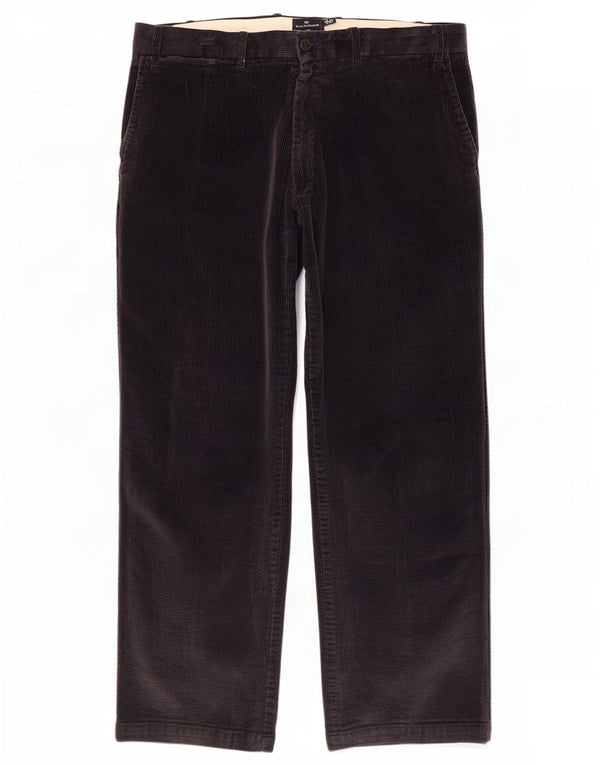Мужские прямые вельветовые брюки Marks & Spencer Blue Harbour W40 L31 темно-синие