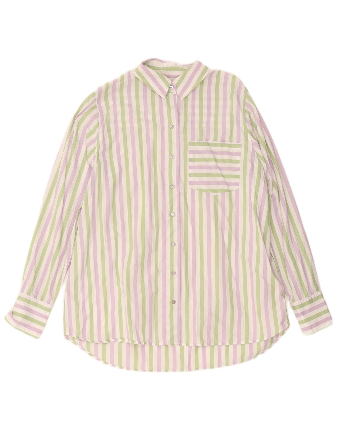 Женская рубашка Nicole Farhi UK 14, хлопок в разноцветную полоску среднего размера