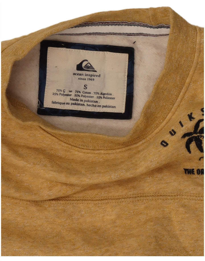 Мужской свитшот Quiksilver, маленький желтый хлопковый джемпер