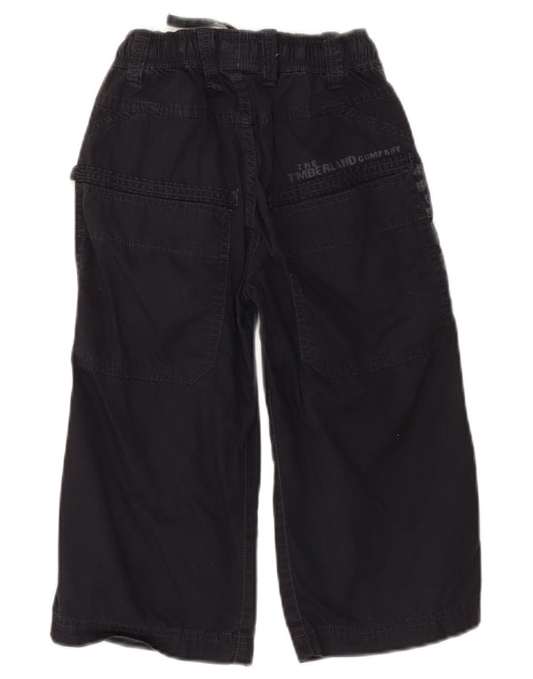 TIMBERLAND Boys Graphic Chino Trousers 9-10 Years W20 L14 Navy Blue