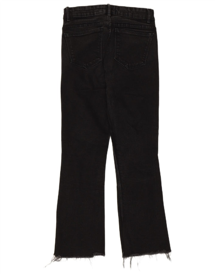Женские джинсы Bootcut Zara EU 38, маленькие W28 L25, черный хлопок
