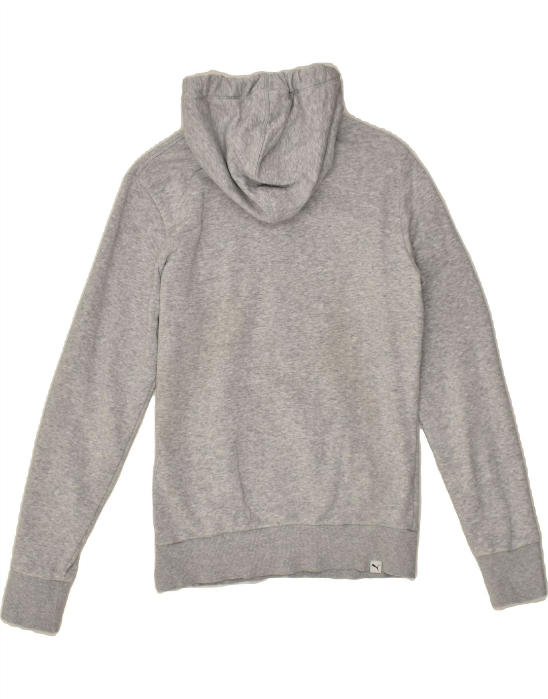 PUMA Womens Graphic Hoodie Jumper UK 10 Small Grey | Vintage Puma | Thrift | Second-Hand Puma | Used Clothing | Messina Hembry 