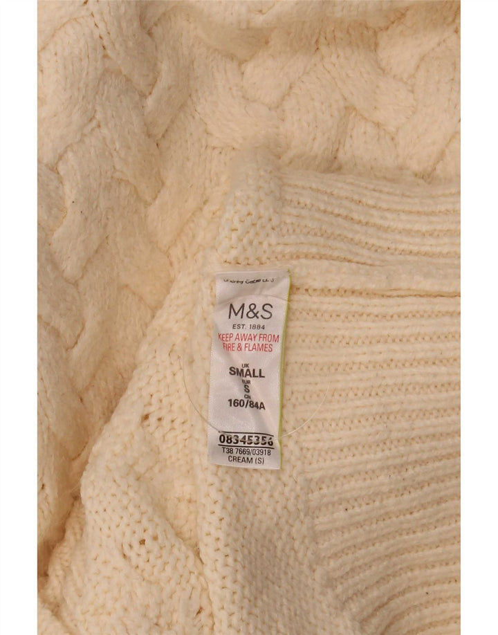 Женский джемпер с высоким воротником Marks & Spencer, Великобритания, 10, маленький, бежевый