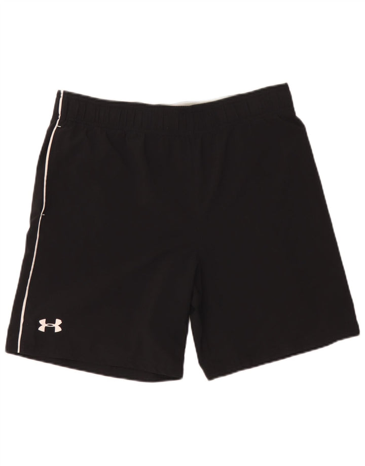 Мужские спортивные шорты с рисунком Under Armour, средний черный, полиэстер