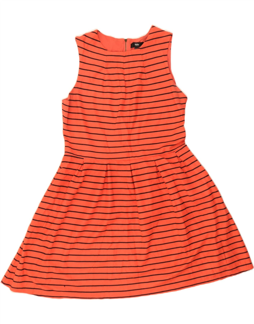 MOSSIMO Womens Sleeveless A-Line Dress UK 20 2XL Orange Striped Polyester Vintage Mossimo and Second-Hand Mossimo from Messina Hembry 