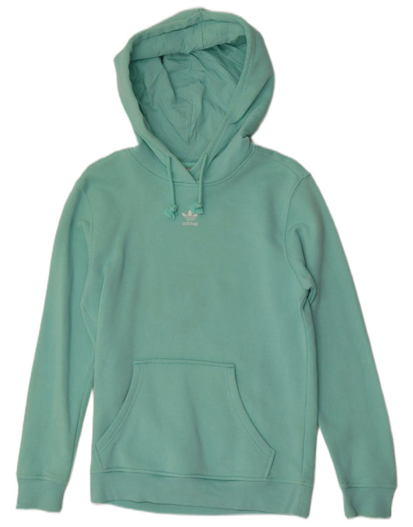 Женский джемпер с капюшоном Adidas Oversized UK 4/6 XS, зеленый хлопок