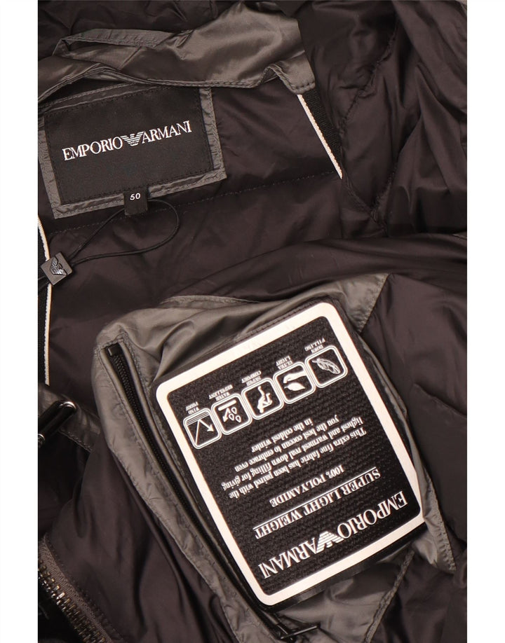 Мужская утепленная куртка с капюшоном Emporio Armani IT 50 Medium Grey Полиамид