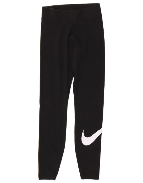 Женские леггинсы с рисунком Nike UK 4 XS, черный хлопок