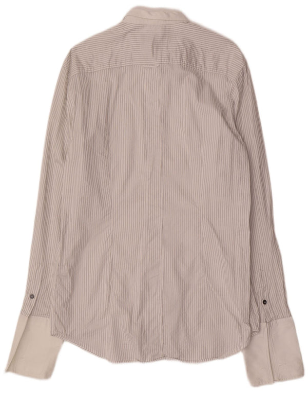 Мужская деловая рубашка DOLCE & GABBANA George, размер 17, 43 XL, белая полоска