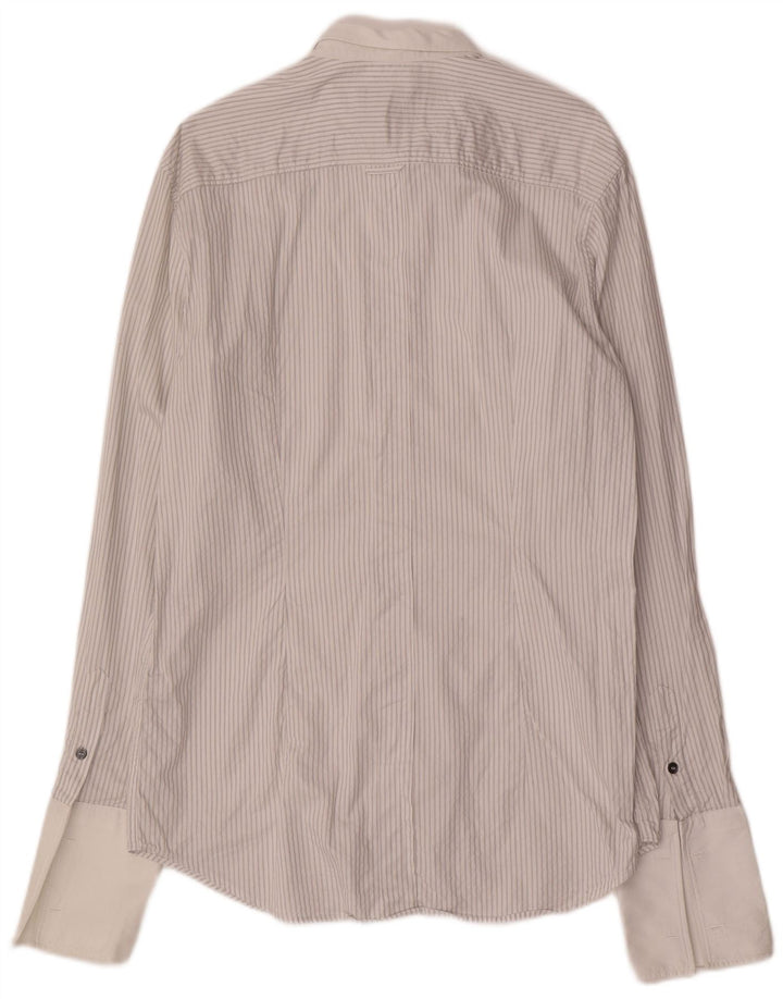 Мужская деловая рубашка DOLCE & GABBANA George, размер 17, 43 XL, белая полоска