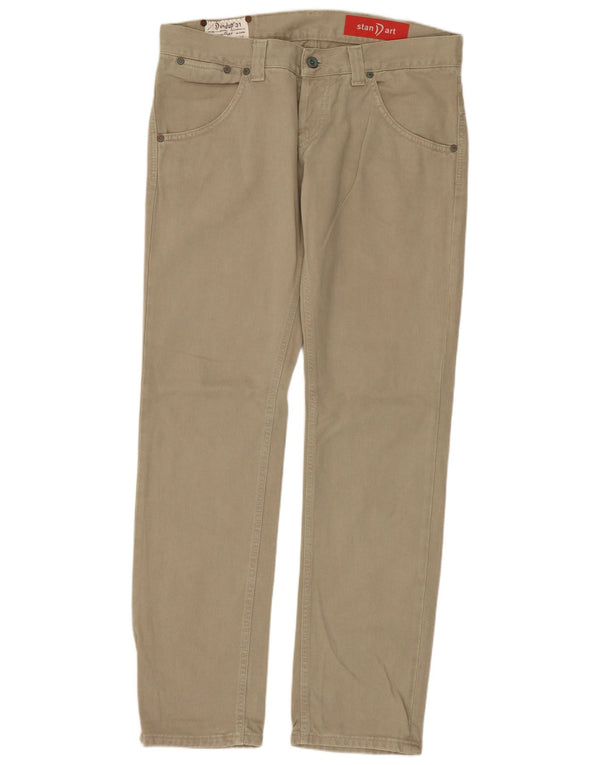 DONDUP Женские прямые повседневные брюки W31 L32 Бежевые, хлопок