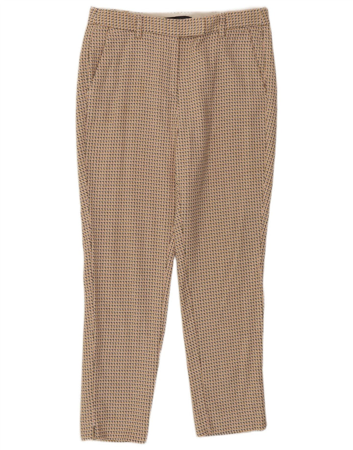 Женские укороченные брюки с абстрактным узором Marks & Spencer UK 12 Medium W30 L