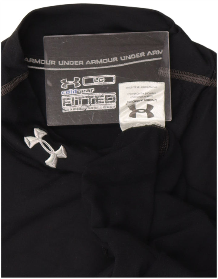 Мужской топ Cold Gear с длинными рукавами UNDER ARMOR, большой черный полиэстер