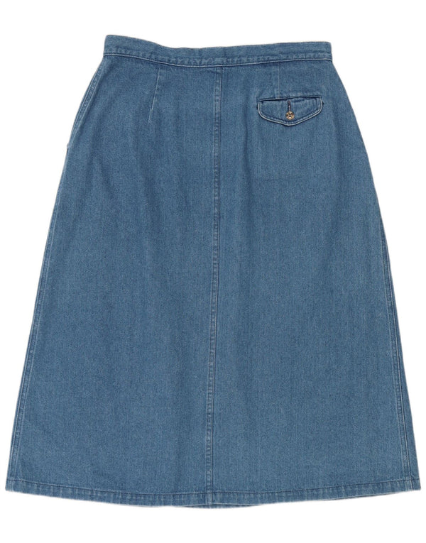 Женская джинсовая юбка с запахом L.L.Bean W32, большая синяя, хлопок