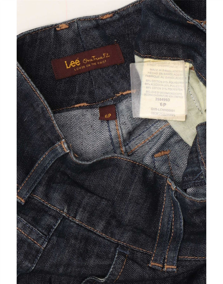 Женские джинсовые шорты-бермуды Lee US 6 Medium W30 Темно-синие хлопковые