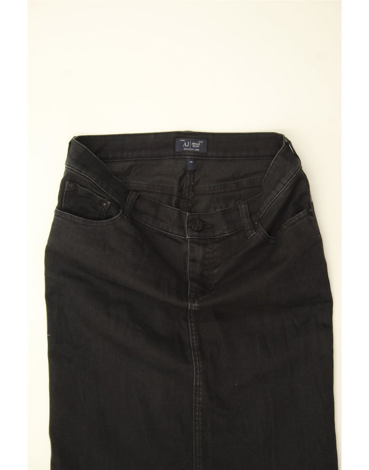 ARMANI JEANS Womens Denim Skirt IT 42 Medium W28 Black Vintage Armani Jeans and Second-Hand Armani Jeans from Messina Hembry 