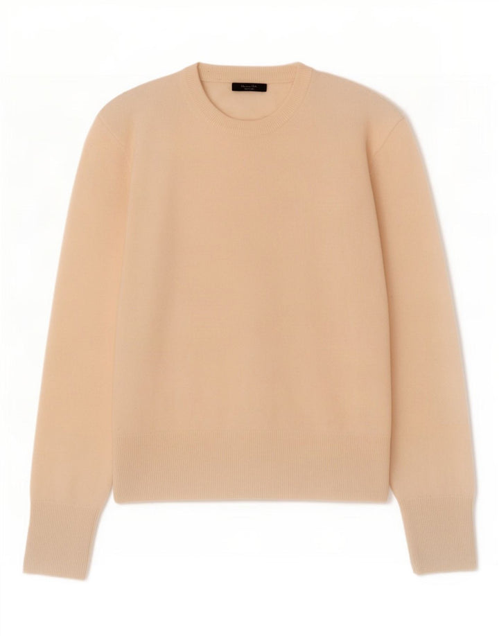 Женский джемпер с круглым вырезом Massimo Dutti UK 14, средний бежевый
