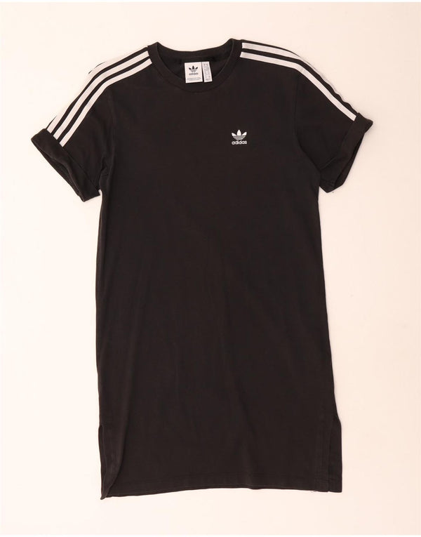 Женское платье-футболка оверсайз Adidas UK 6 XS, черный хлопок