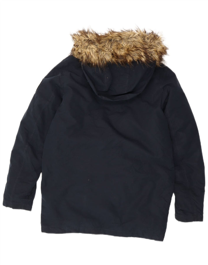 Куртка-парка Jack & Jones с капюшоном для мальчиков 13–14 лет, темно-синяя