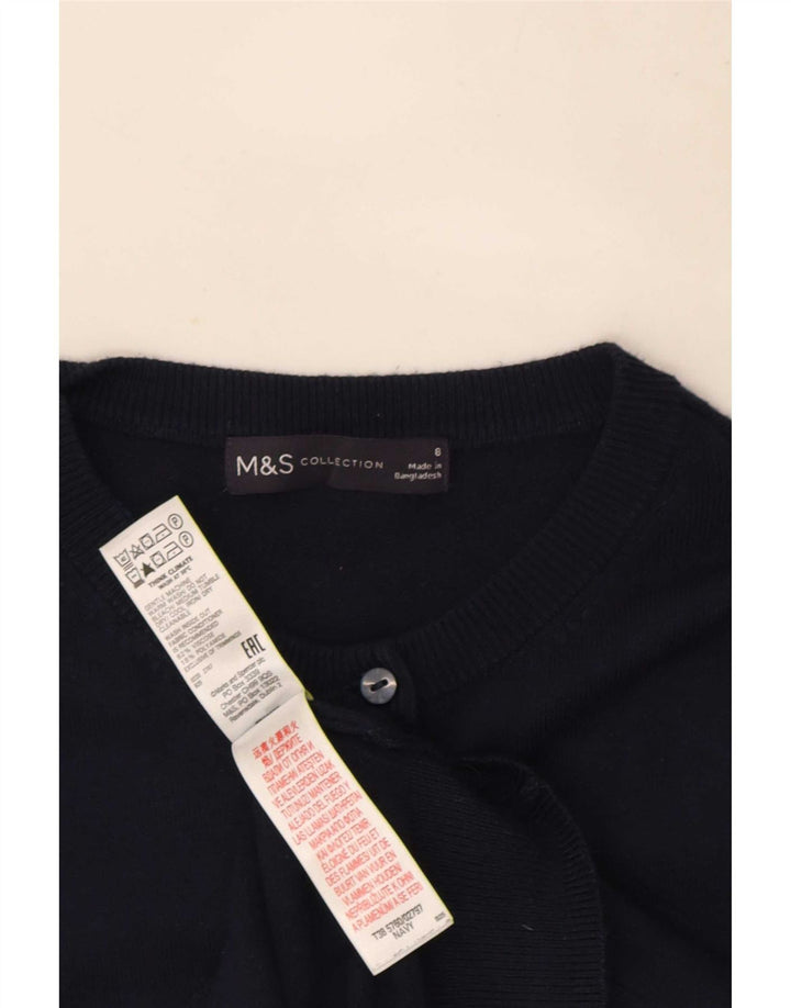 Женский кардиган Marks & Spencer UK 8, маленький темно-синий из вискозы