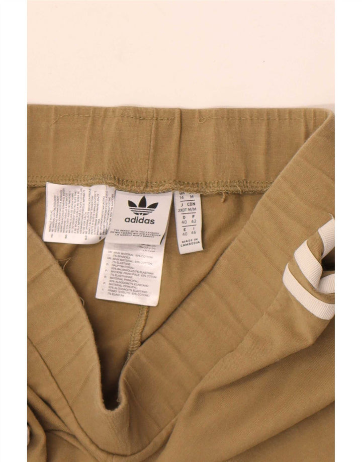 Женские леггинсы Adidas UK 14, хлопок среднего цвета хаки