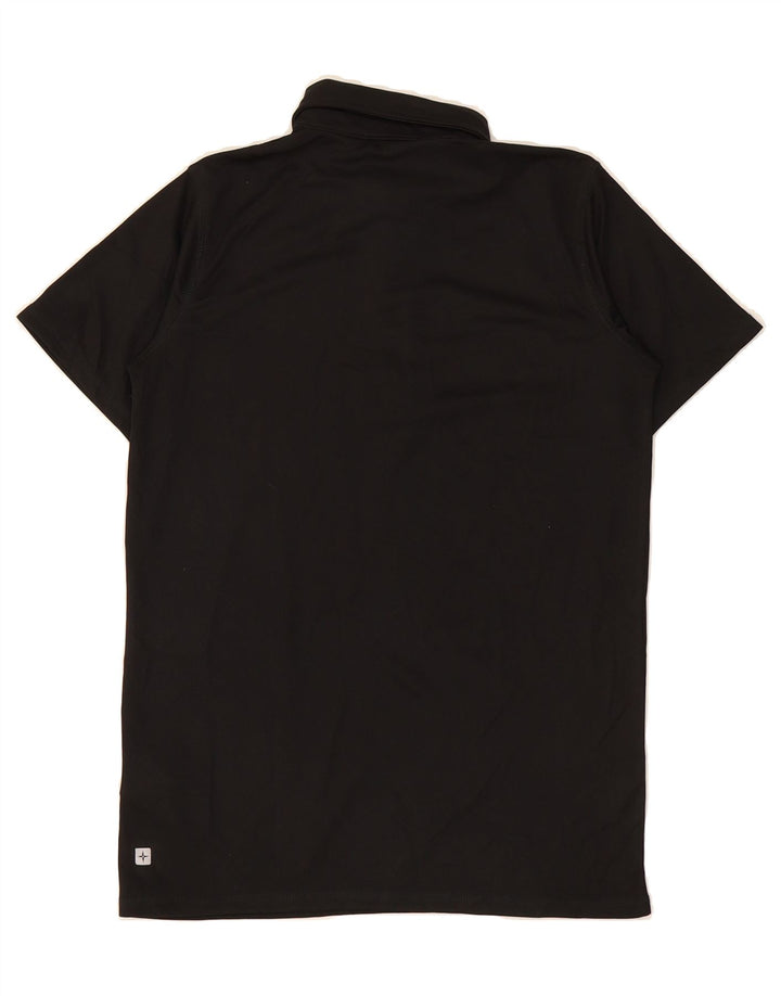 MOUNTAIN WAREHOUSE Boys Polo Shirt 12-13 Years Black Polyester Vintage Mountain Warehouse and Second-Hand Mountain Warehouse from Messina Hembry 