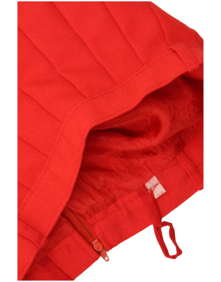 VINTAGE Женская плиссированная юбка-нож IT 36 XS W24 Красная