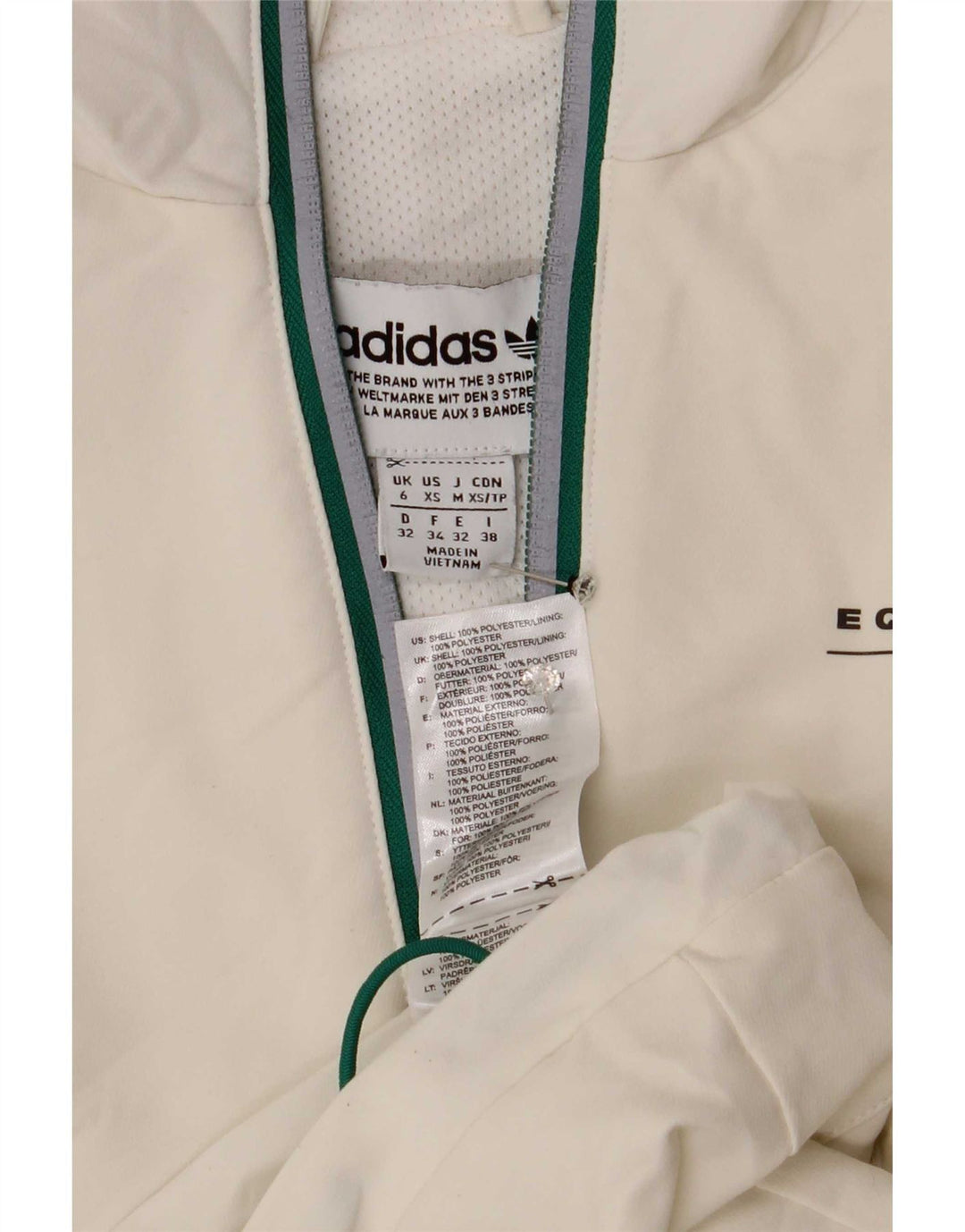 Женский спортивный костюм оверсайз Adidas UK 6 XS Белый полиэстер
