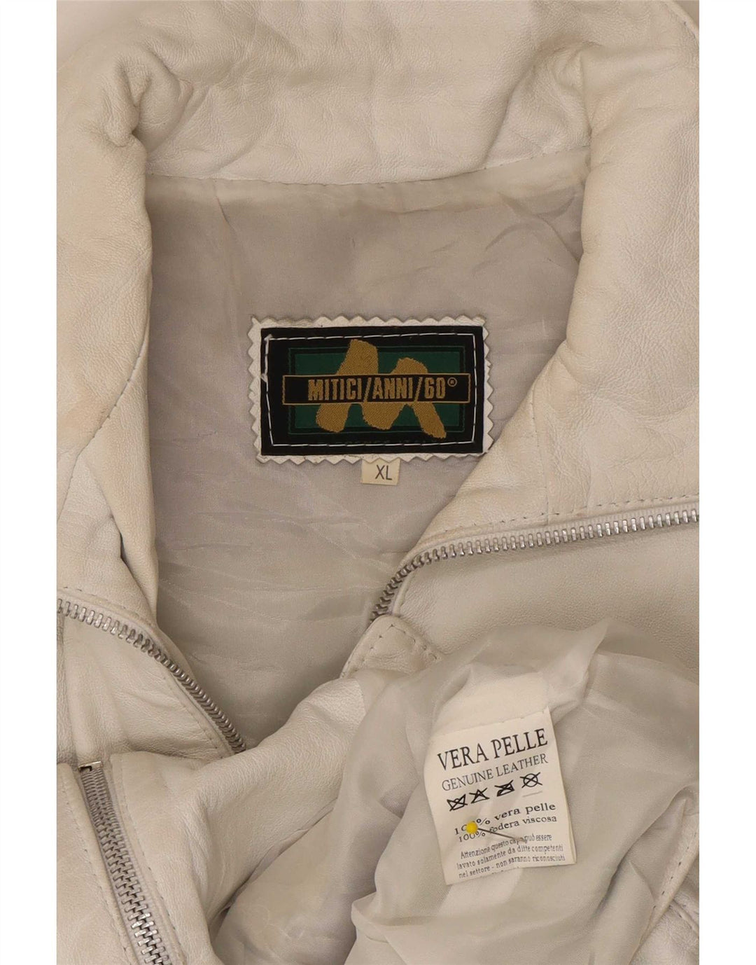 Женская кожаная косуха Mitici Anni UK 18 XL, белая