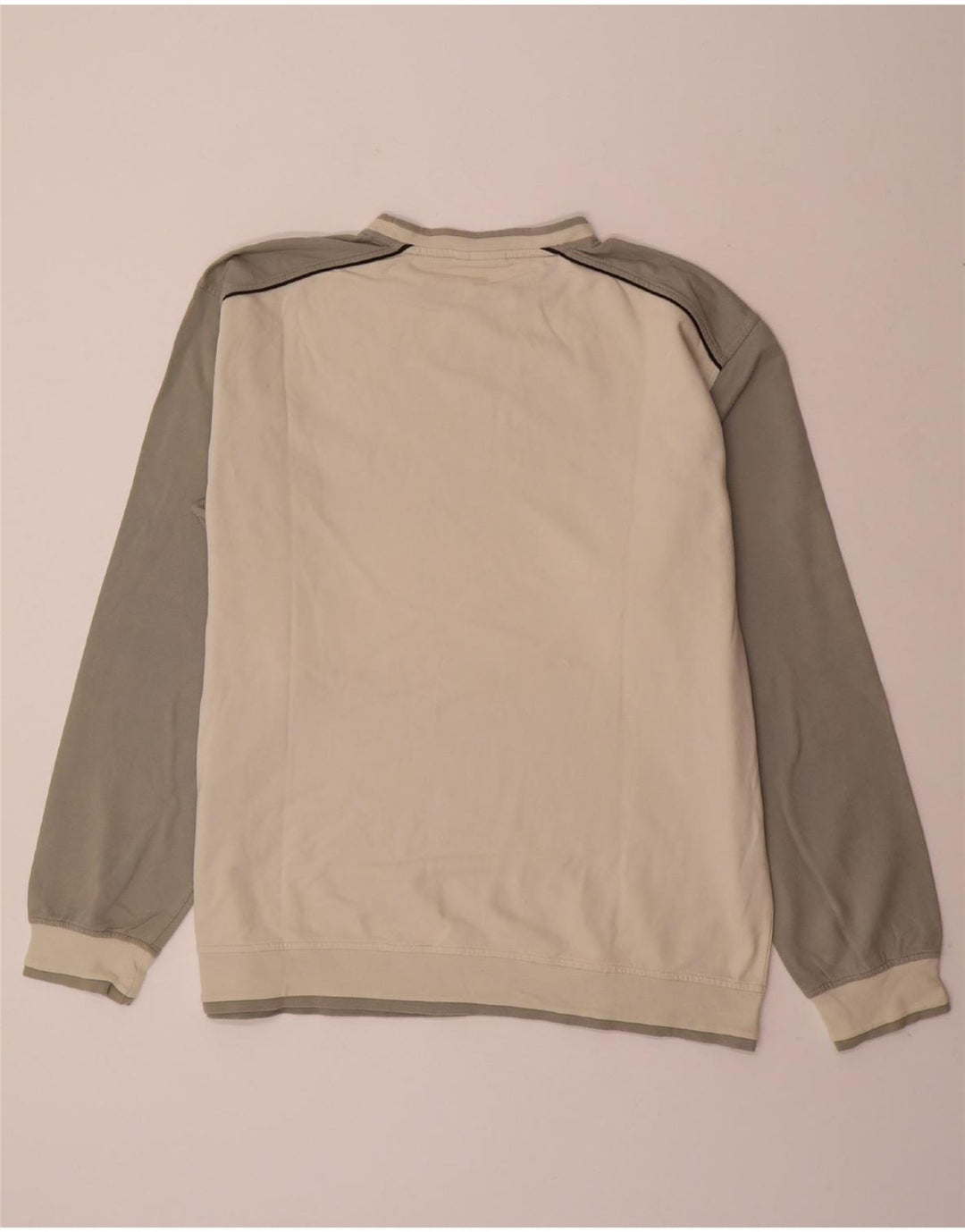 Мужской свитшот ASICS 2XL Off White, хлопок с цветными блоками