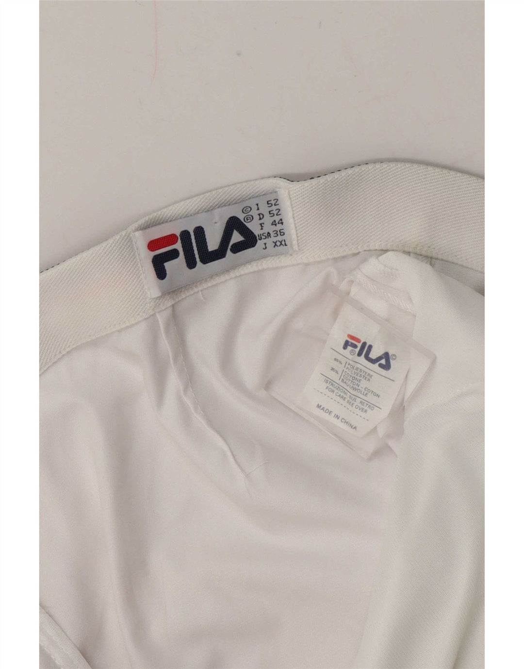 Мужские шорты чинос Fila IT 52 XL W38 белые с цветными блоками, полиэстер